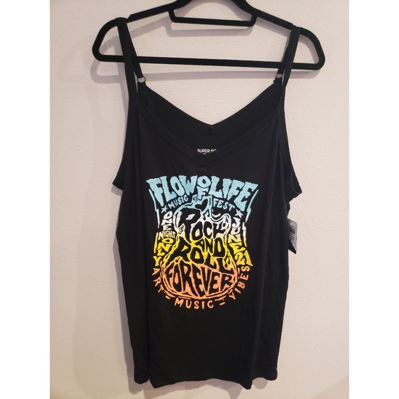 Torrid 3 3X Rock & Roll Forever Graphic Super Soft Knit Tank Sleeveless Top NWT - Picture 1 of 6